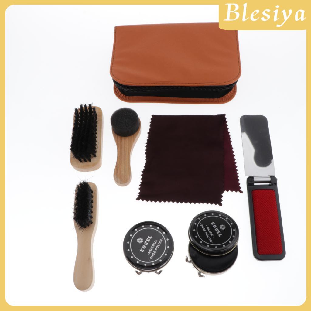 Bộ 8 Dụng Cụ Đánh Bóng Giày Da Kèm Hộp Đựng Tiện Dụng
