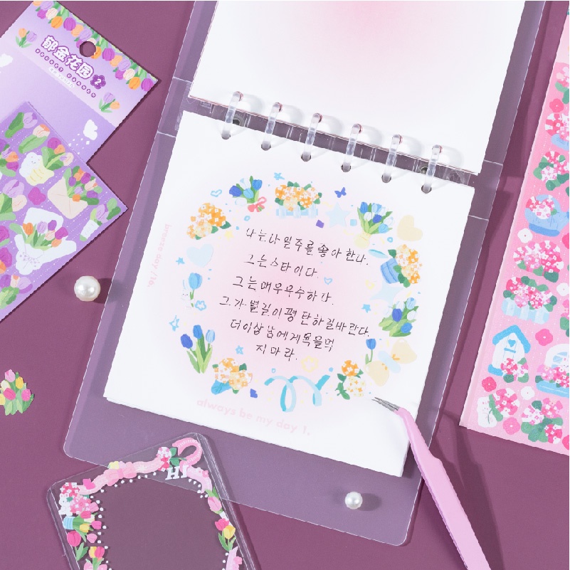 Goo Miếng Dán Trang Trí Hình Hoa Hoạt Hình 8 Kiểu