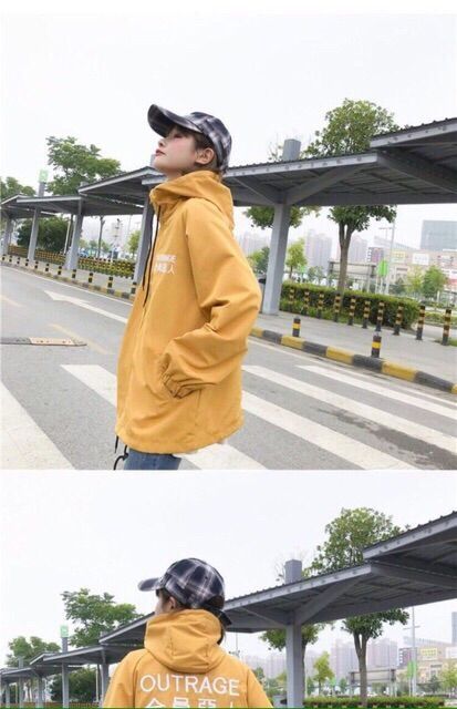 [Giá siêu rẻ] Áo khoác dù form rộng OUTRAGE cổ cao | BigBuy360 - bigbuy360.vn