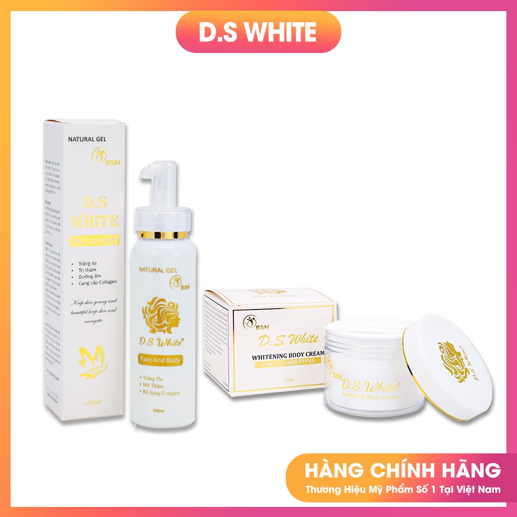 [COMBO] Kem Dưỡng Trắng Da Body D.S White + Tinh Chất Tắm Trắng Khô Dưỡng Trắng, Makeup, Chống Nắng Hàng Chuẩn Spa