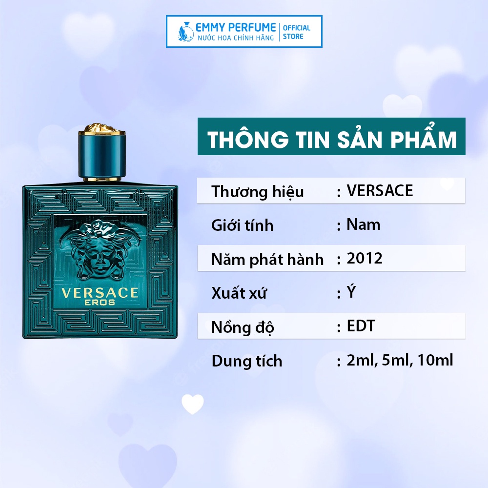 Nước hoa Nam Versace Eros / Eros Flame EDP - Nam tính ngọt ngào Quyến rũ Nổi bật EmmyPer