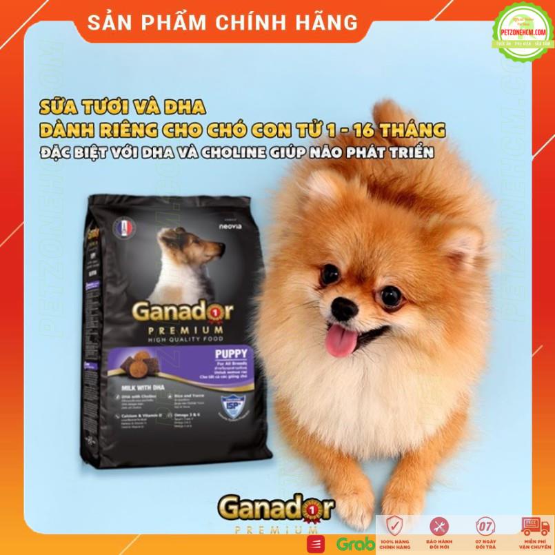 [HSD 1/2022] Bao 20kg Thức ăn cho chó con Ganador  FREESHIP  Gói 400g Ganador Premium Puppy vị Milk with DHA 20kg