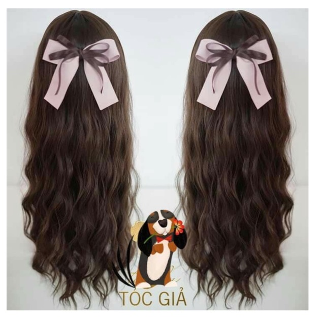 Tóc giả bộ tặng kèm lưới FREESHIP tóc cả đầu xoăn sóng - mã 8183