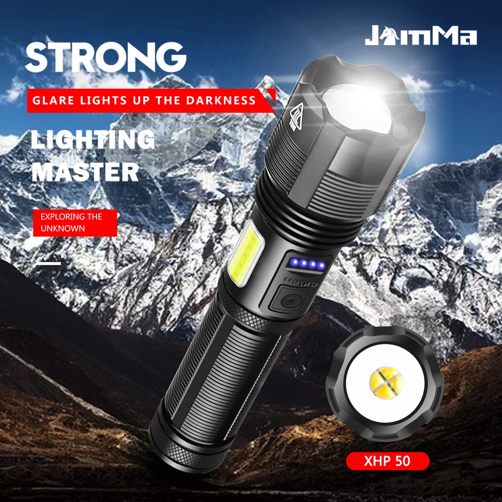 Đèn Pin XHP50 Siêu Sáng 6 Chế Độ Sáng Chống Thấm Nước Tiện Dụng