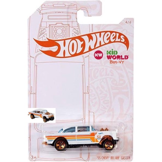 Xe mô hình Hot Wheels Pearl and Chrome Series 2020 '55 Chevy Bel Air Gasser GJW51.