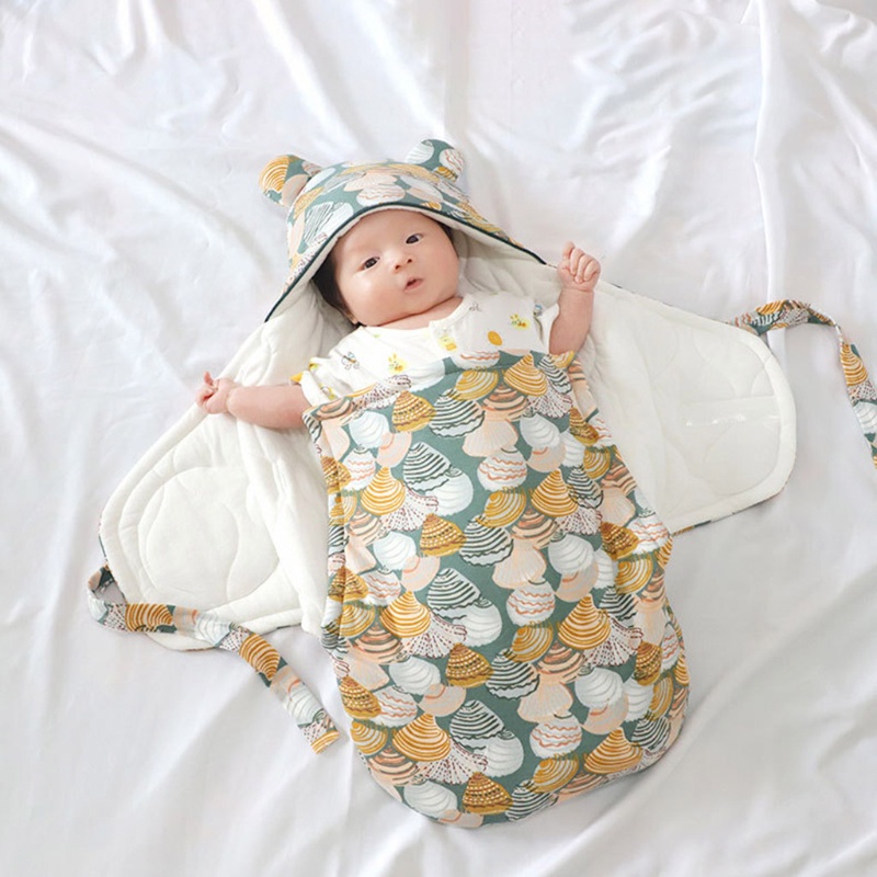 Túi ngủ cotton có mũ trùm giữ ấm mùa thu đông cho