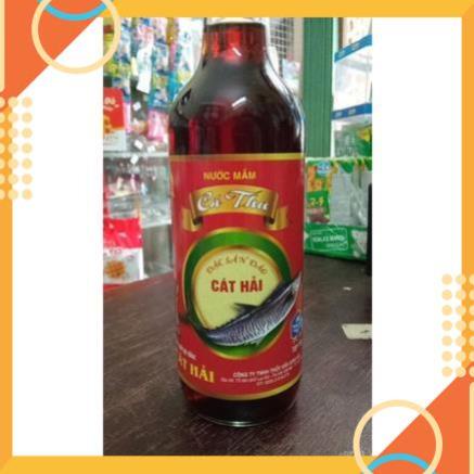 Nước mắm Cá Thu Đảo Cát Hải loại Cao Đạm chai thủy tinh 650 ml