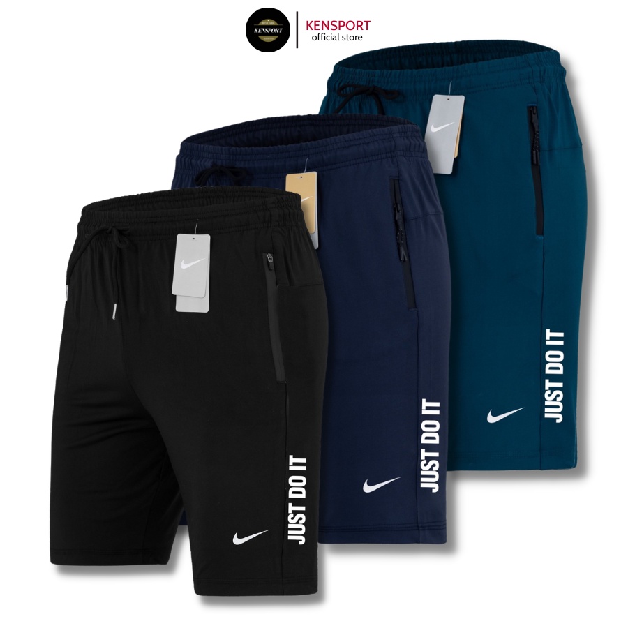 Quần short nam thể thao - quần đùi ba sọc nam cao cấp khóa kéo chống nước Q114