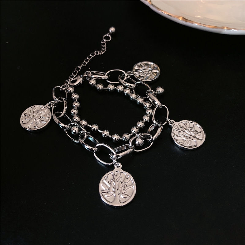 Vòng Tay Hai Lớp Phong Cách Hip Hop Cá Tính