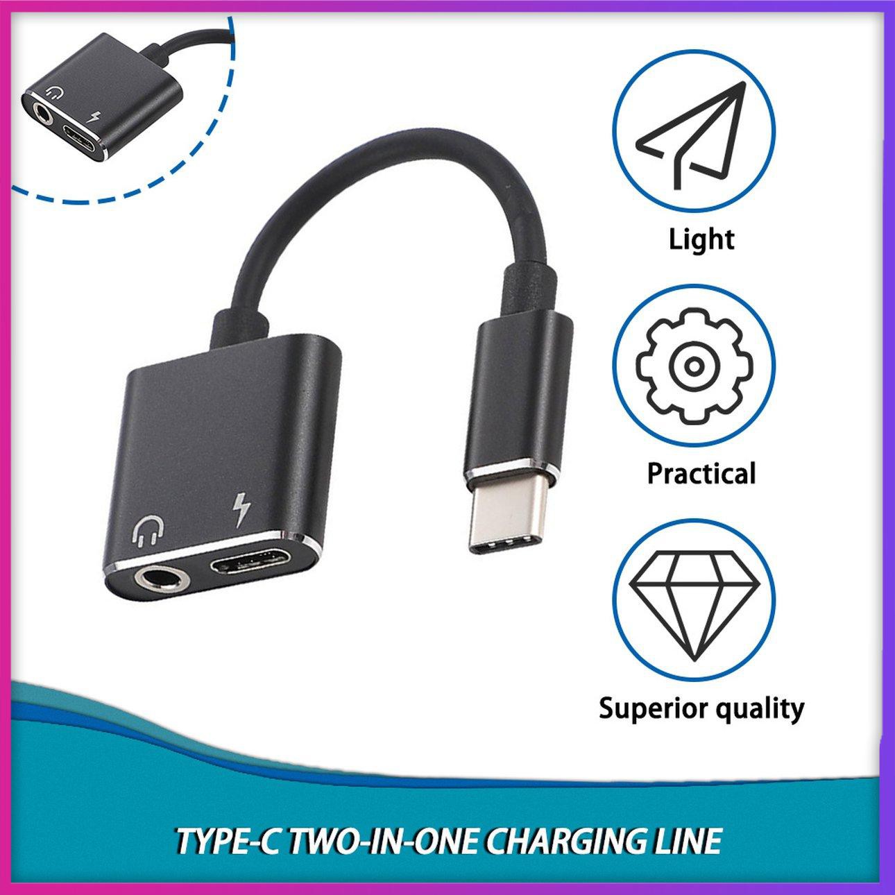 Dây Cáp Chuyển Đổi Đầu Usb C Sang Jack 3.5 Type C 2 Trong 1 3.5mm