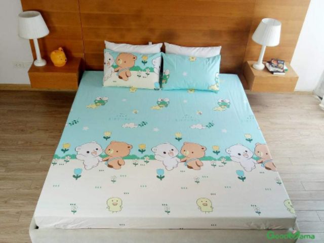 Ga giường chống thấm cotton Goodmama [FREESHIP] BH 6 THÁNG - LỖI 1 ĐỔI 1