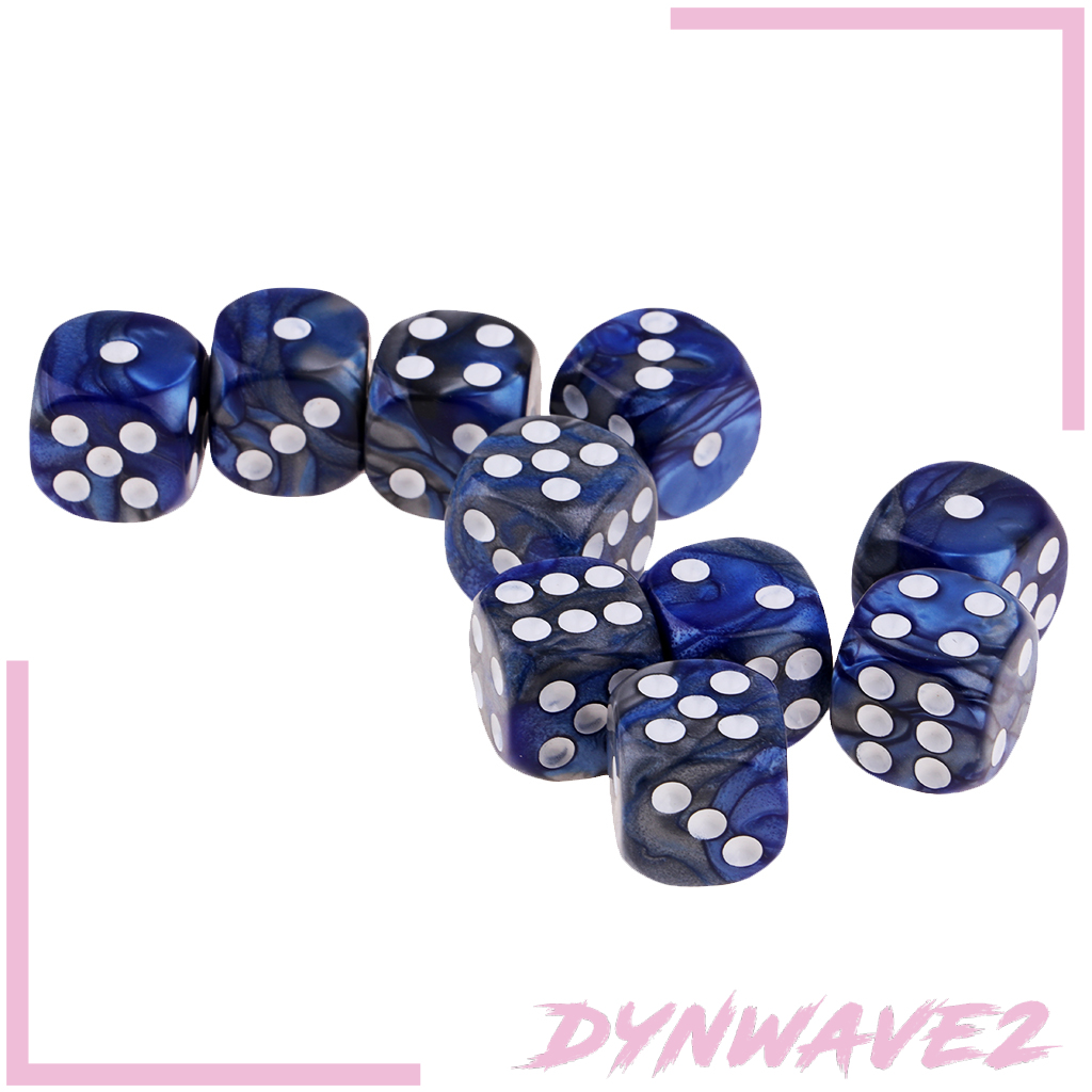 Xúc Xắc 6 Mặt Trong Suốt Dynwave2 (10 Viên) - 10 Viên)