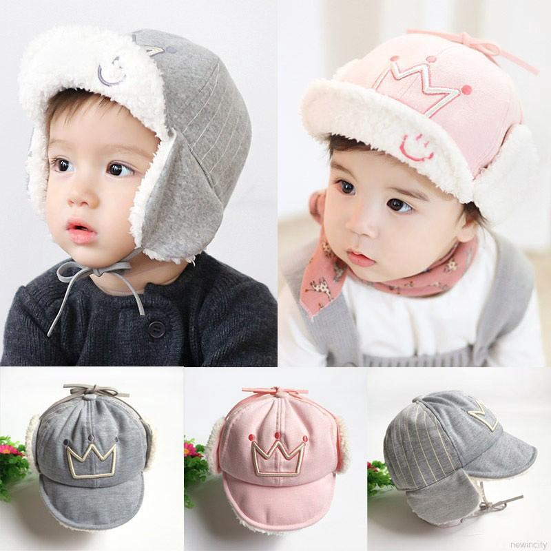 Mũ cotton hình vương miện dễ thương cho bé trai và gái