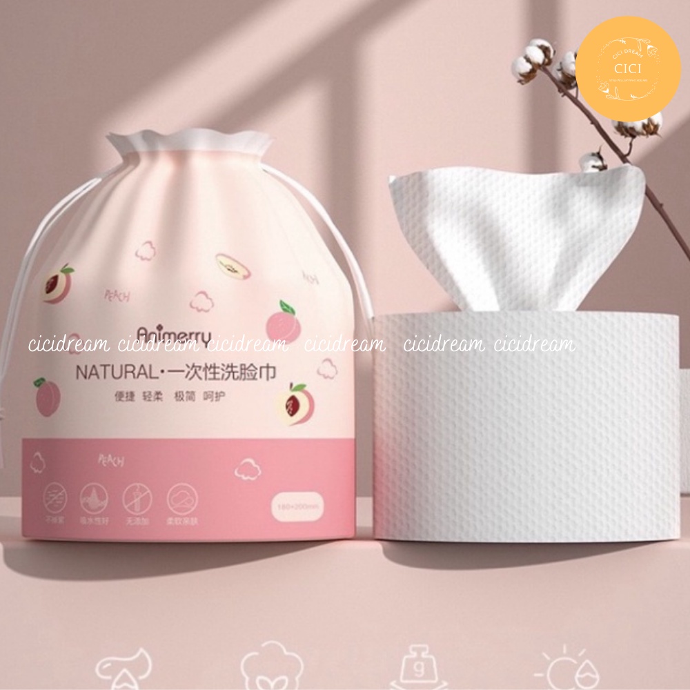 Cuộn Khăn Mặt Tẩy Trang, Lau Mặt Khô, Ướt chất đẹp nhiều mầu Dùng 1 Lần 100% Bông Tự Nhiên