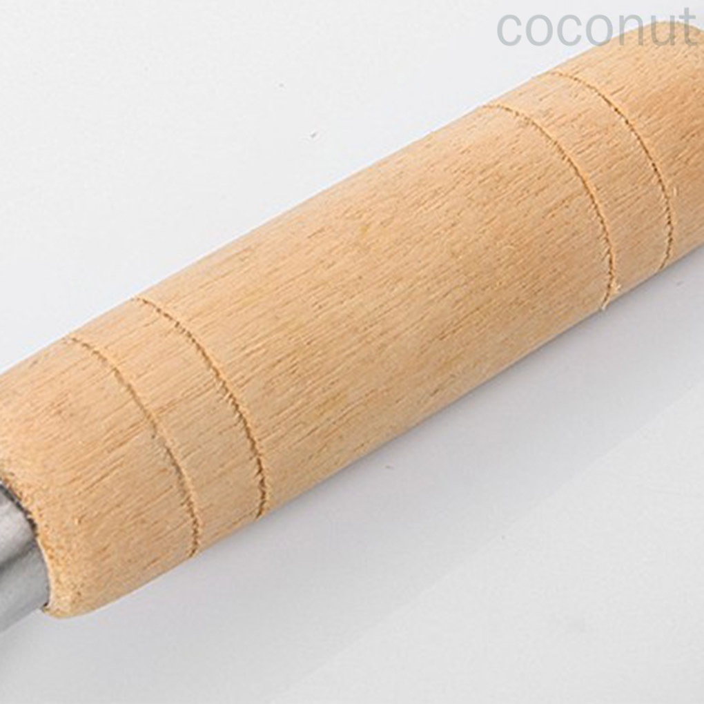 Dụng cụ cắt dứa hình chữ V bằng thép không gỉ tay cầm gỗ