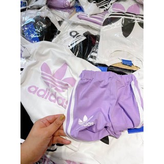 Bộ adidas nữ 2 màu tím đen