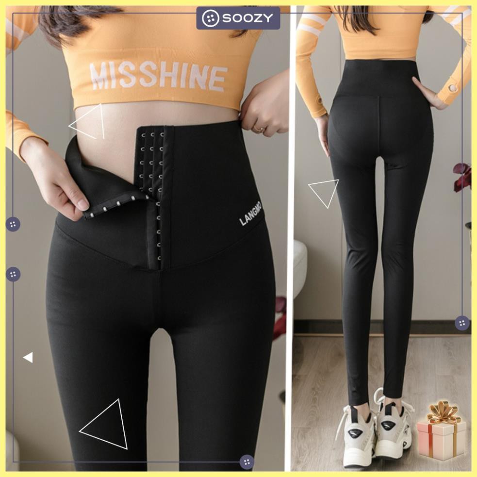 [Kèm Quà + Freeship] Quần legging nữ cạp cao LANGMO, nịt bụng định hình, tập Yoga,Gym
