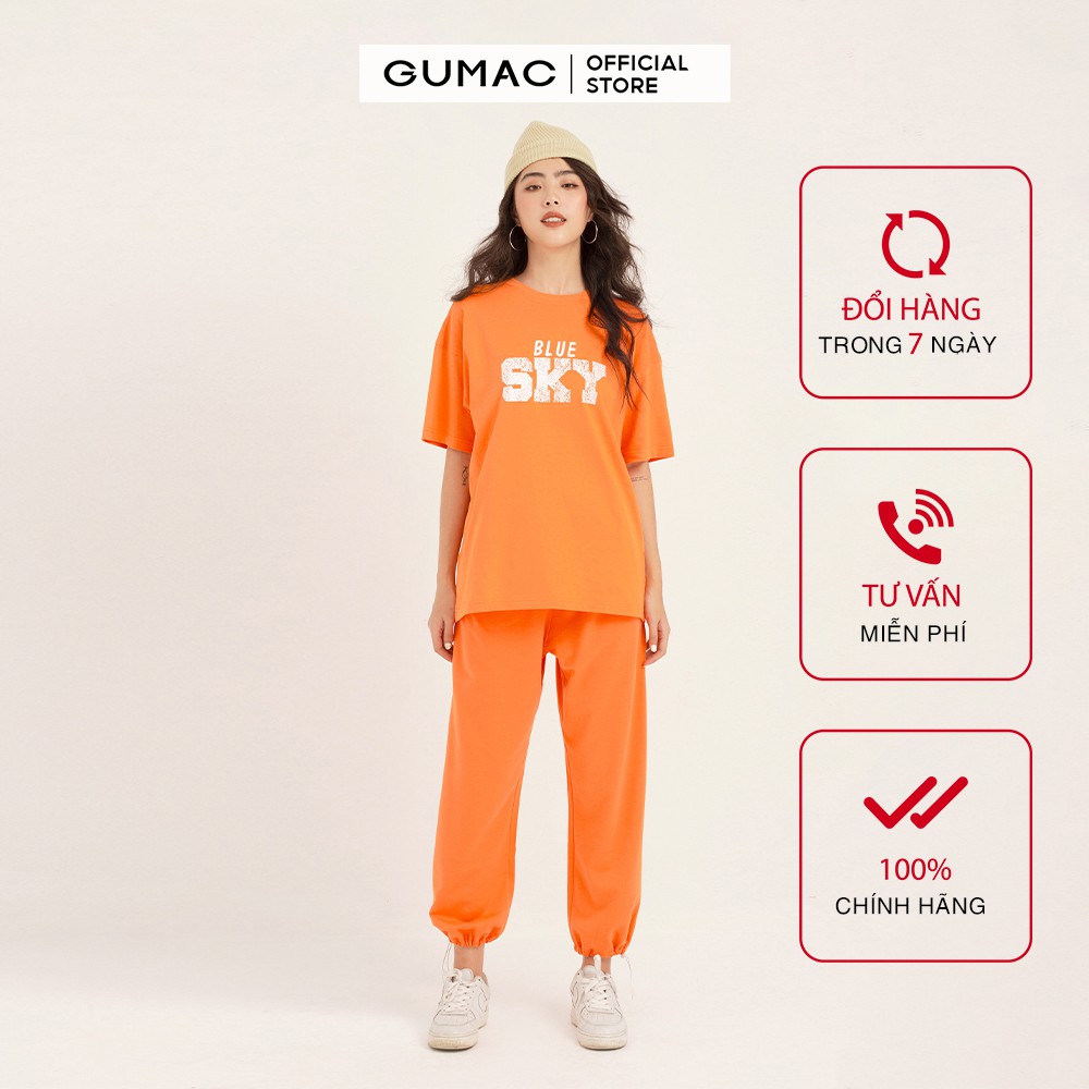 Quần thun nữ rút lai GUMAC đủ màu thiết kế basic, QB1166