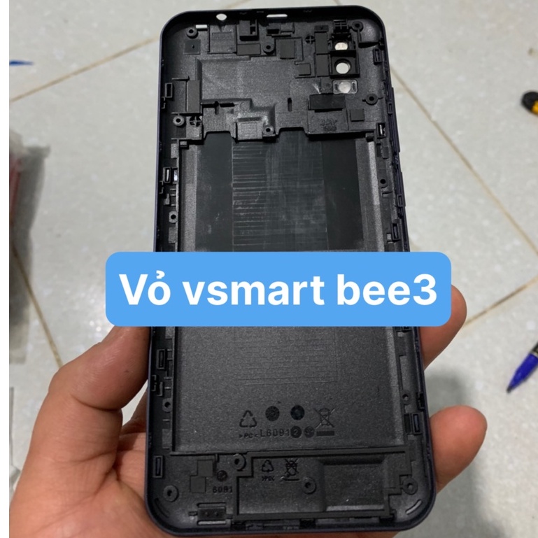 Bộ vỏ Vsmart Bee 3 kèm kính cam / xanh than