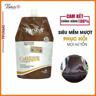 Ủ tóc collagen, kem ủ tóc phục hồi siêu mượt KARSEELL MACA 500ml chính hãng | TM40
