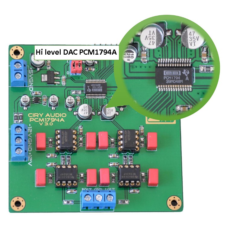 Combo KIT DAC cao cấp PCM1794A + bo cấp nguồn sử dụng chip OPA NE5532