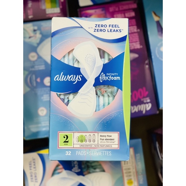 | USA NEW | Băng vệ sinh cao cấp có cánh Always Infinity Mỹ.