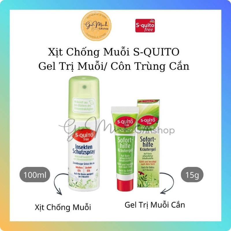 Bộ Đôi Sản Phẩm Xịt Chống & Gel Bôi Trị Vết Muỗi Và Côn Trùng Cắn Cực Nhạy Cho Bé Và Gia Đình - Nội Địa Đức