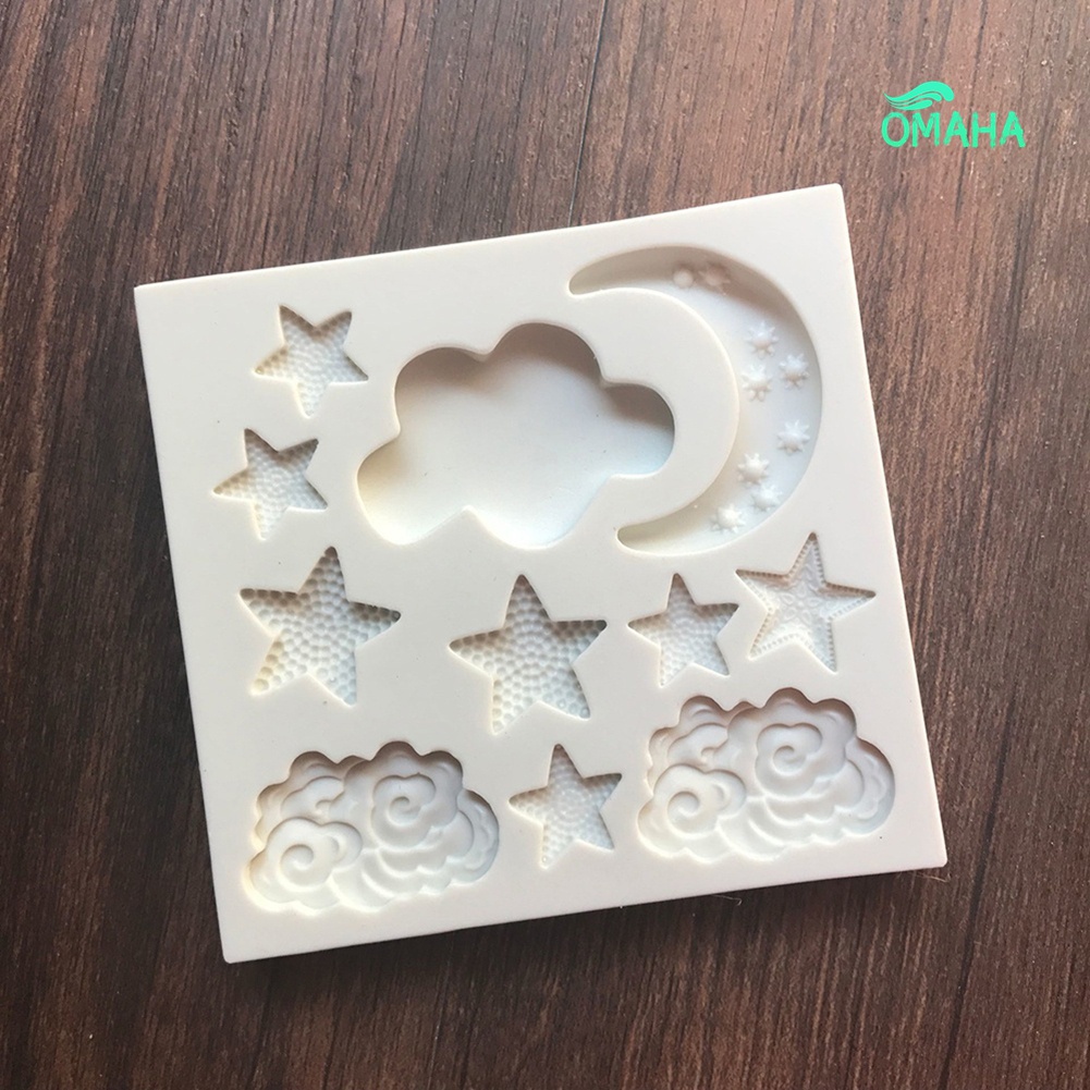Khuôn Silicone Tạo Hình Làm Bánh Kẹo Hình Trăng Sao DIY
