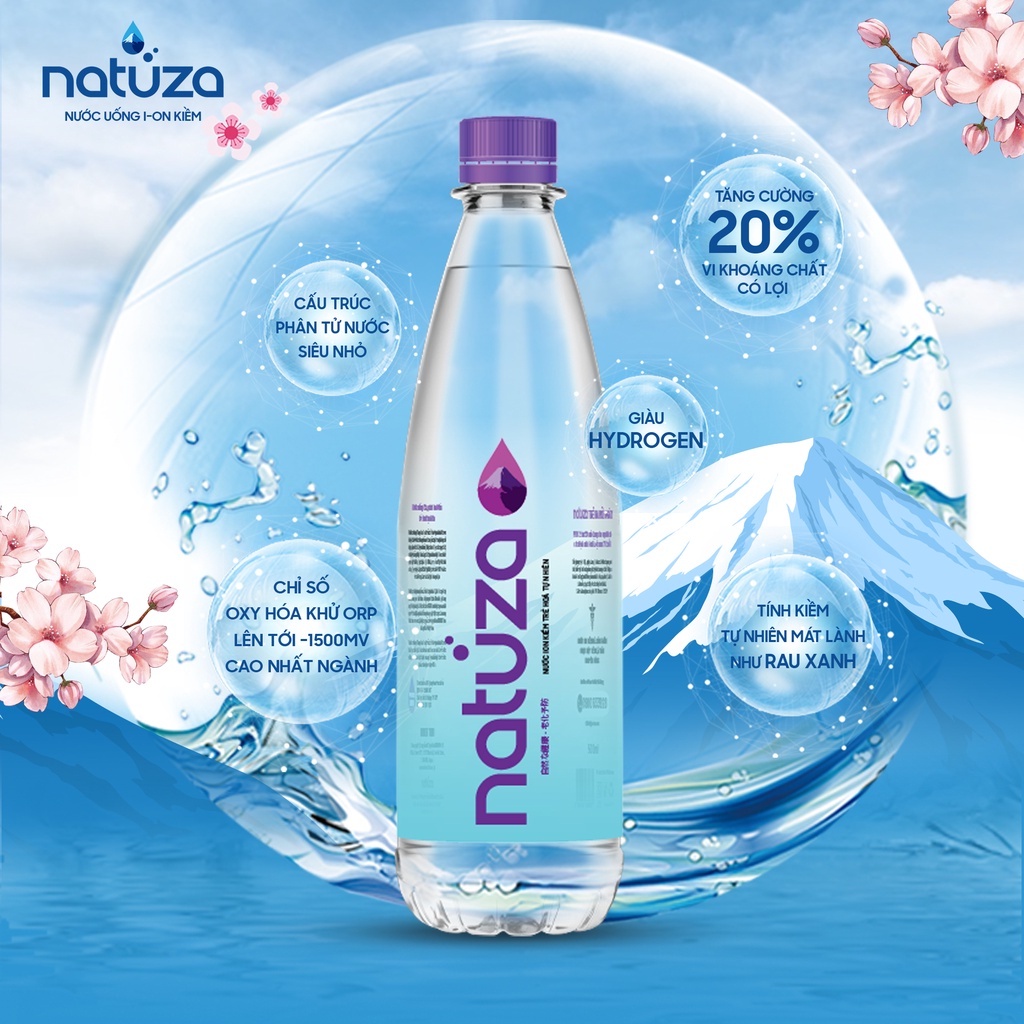 Nước Uống Ion Kiềm Natuza pH 9.2 500ml