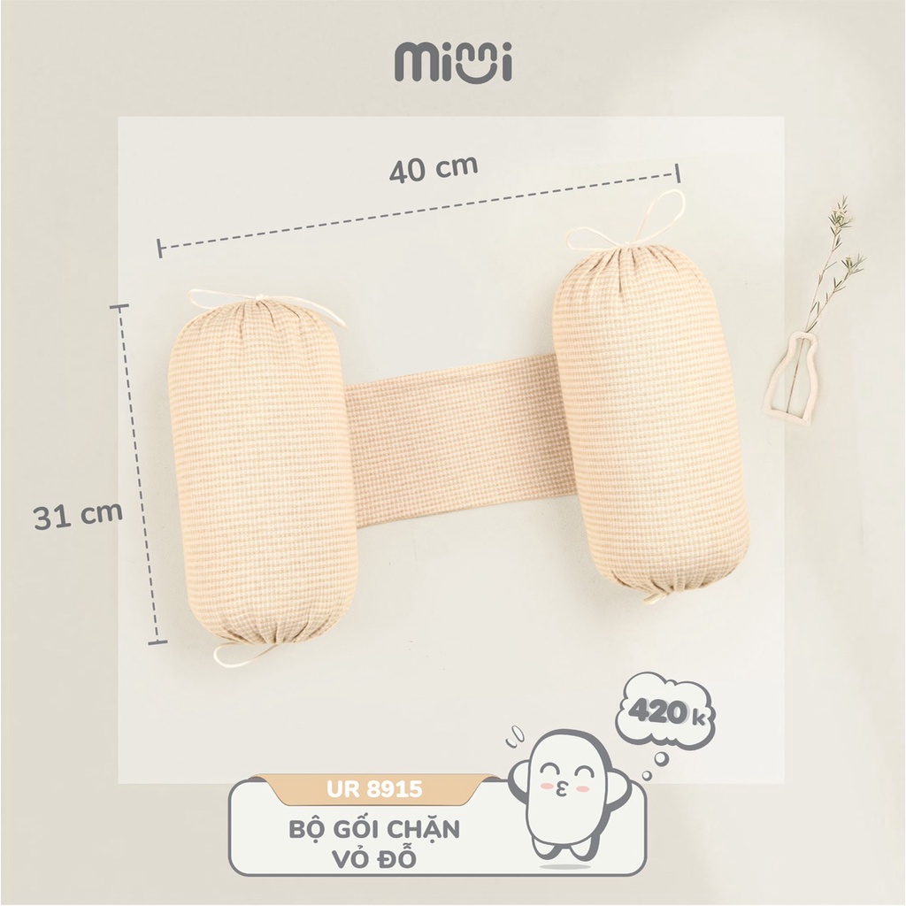 UR8915. Gối chặn vỏ đỗ sơ sinh TẶNG gối đầu giúp bé ngủ ngon chống giật mình ngăn lật nhào Ualarogo vải thoáng mềm mịn