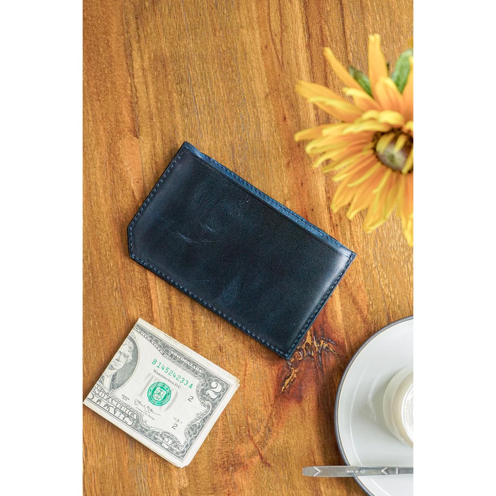 Ví da Mini Harmony Handcrafted Wallet HAVIAS_Xanh Navy