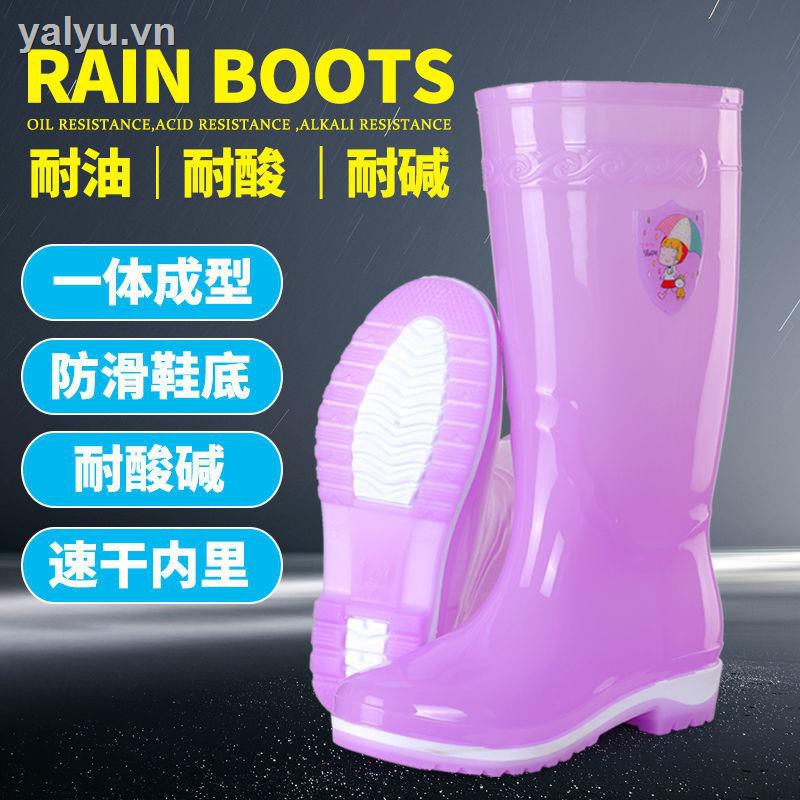 Ủng Đi Mưa Trong Suốt Chống Thấm Nước Chống Trượt Màu Kẹo Dễ Thương Cho Nữ | BigBuy360 - bigbuy360.vn