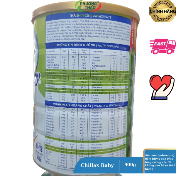 Sữa Chillax Baby 900G Date mới