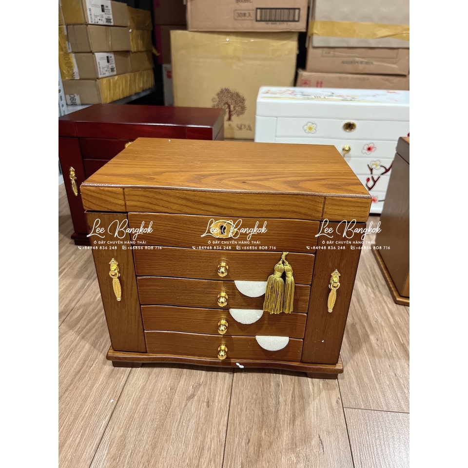 Rương Gỗ Đựng Trang Sức, Mở Cánh 2 Bên, 4-5 Tầng (Hàng Có Sẵn) - Wincy Mart