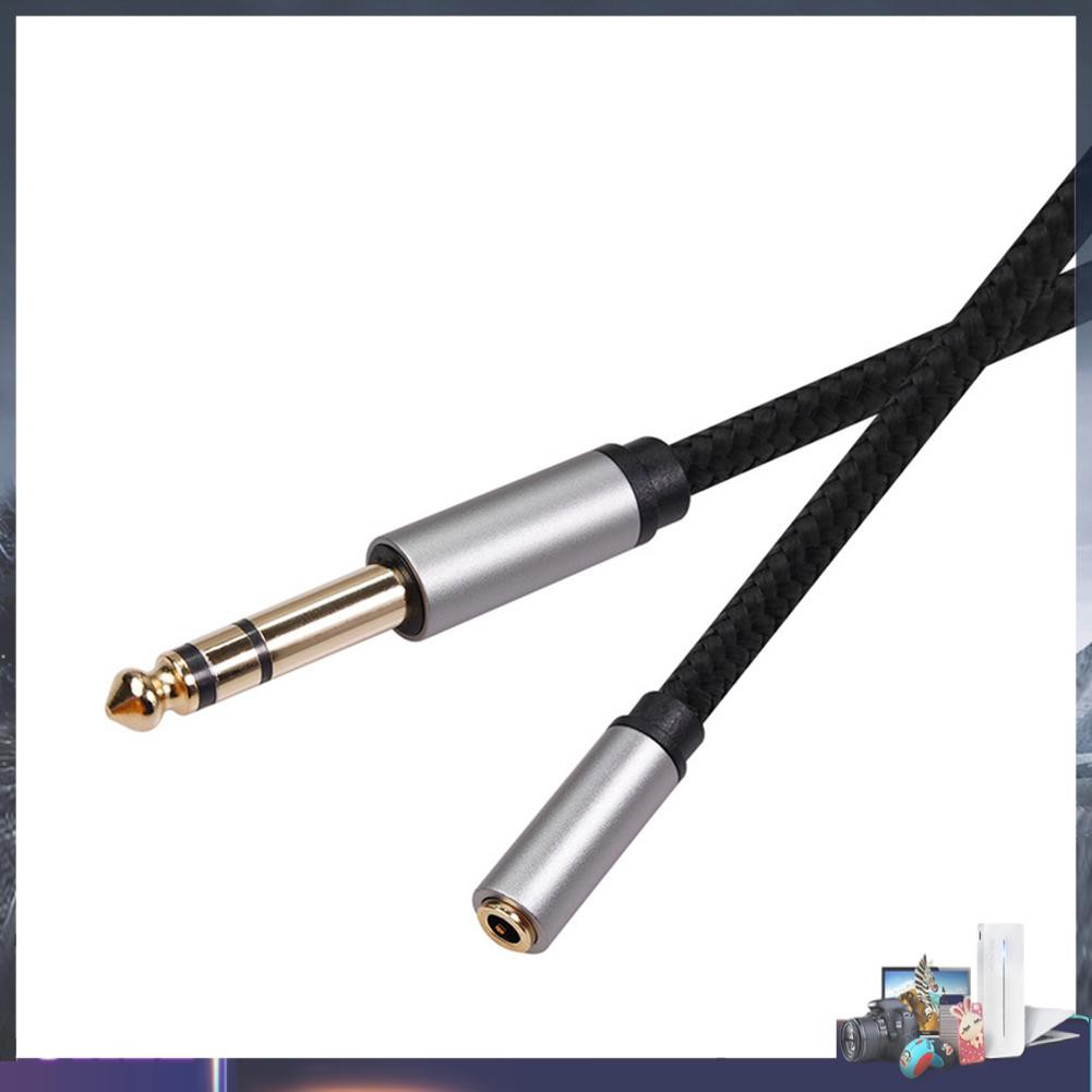 Dây Cáp Bện Chuyển Đổi Cổng 3.5mm Female Sang 6.35mm Trs 1 / 8 Jack Sang 1 / 4