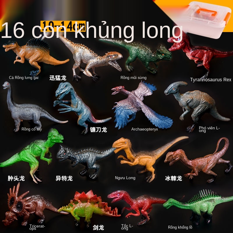 ⊙✿ஐMô phỏng trẻ em hình khủng long rắn lớn Bộ đồ chơi động vật bạo chúa cậu bé quà tặng