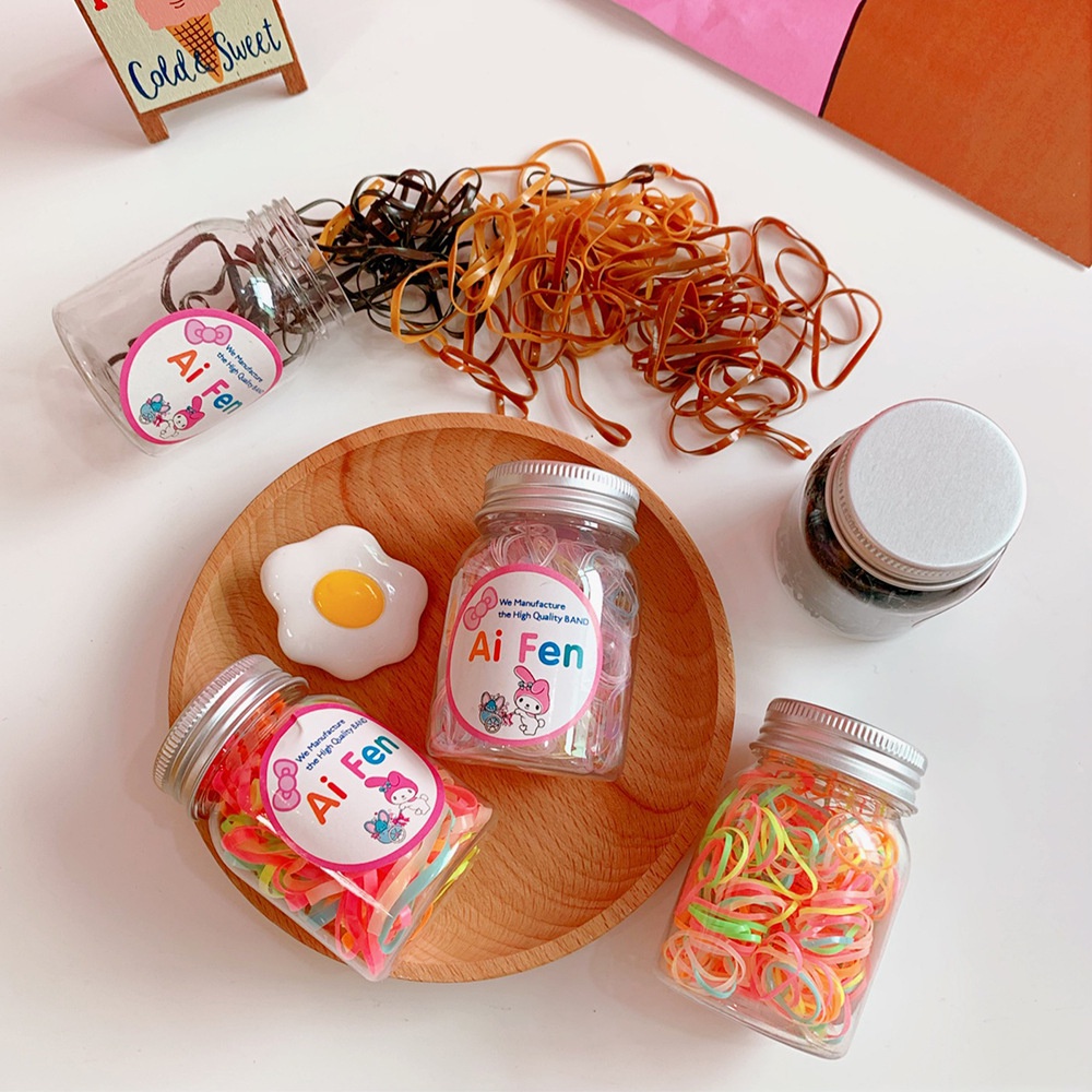 1 Lọ Dây Thun Buộc Tóc Nhiều Màu Sắc Dùng 1 Lần Dành Cho Trẻ Em