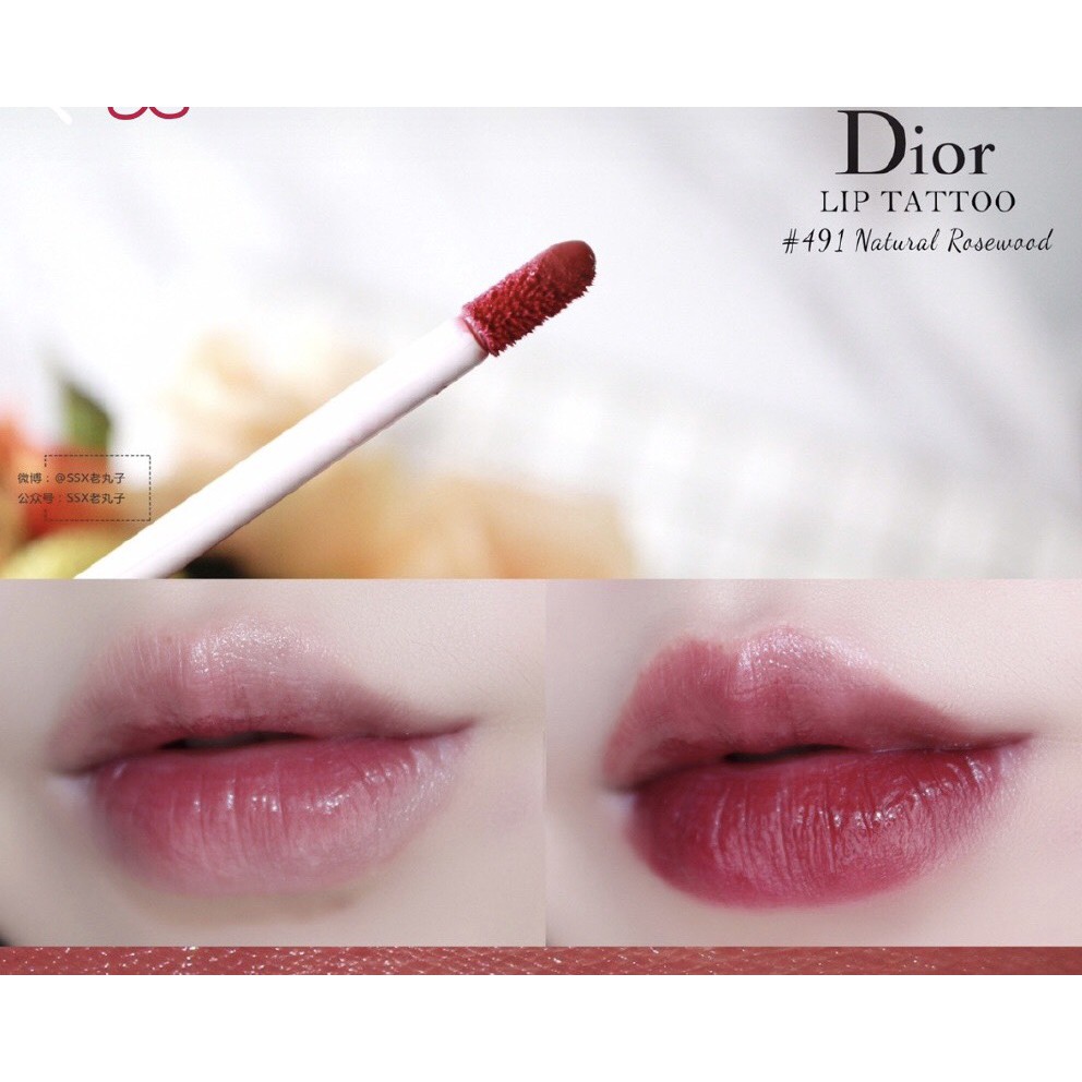 Son Dior Addict Lip Tattoo 491 Natural Rosewood Màu Đỏ Đất ( TyBi Shop )