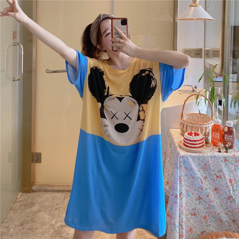 [Sẵn] Váy ngủ cotton giấy Quảng Châu, mỏng nhẹ, thoáng mát, họa tiết dễ thương, phù hợp mặc mùa hè | BigBuy360 - bigbuy360.vn