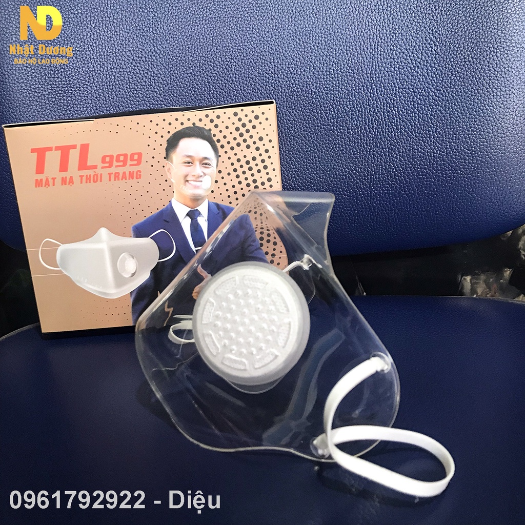 Khẩu trang nhựa dẻo trong suốt thời trang 3D có van thở TTL999, Khẩu trang chống giọt bắn
