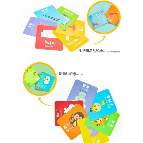 Flash card cognitive card baby kid children enlightenment early educational toy transportation fruit animals 2-3-4-5-6 years old