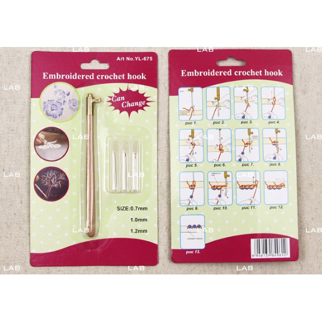 Set kim thêu, đính kết kiểu luneville (tambour)