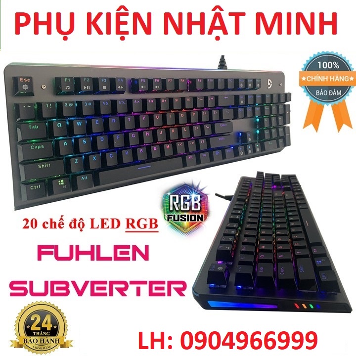 [tặng lót chuột] Bàn phím Fuhlen Subverter - Bàn phím cơ led RGB - Phím cơ đẳng cấp bh 2 năm