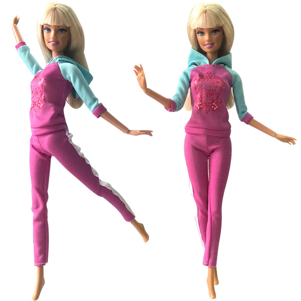 Bộ đồ quần áo thời trang mặc nhà sành điệu cho búp bê Barbie