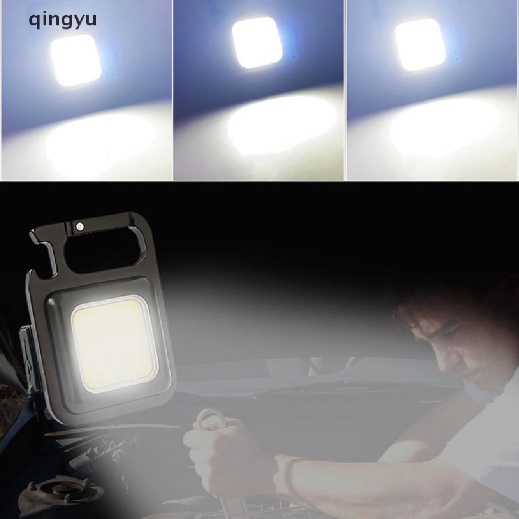 Móc Khóa Đèn LED Mini Bỏ Túi Đa Năng Có Thể Sạc Lại Bằng Cổng USB