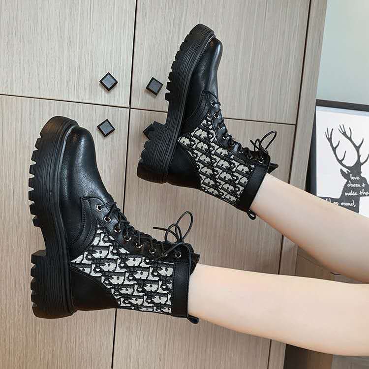 Women's boots net red versatile foreign fashion boots trend ins casual shoes boots