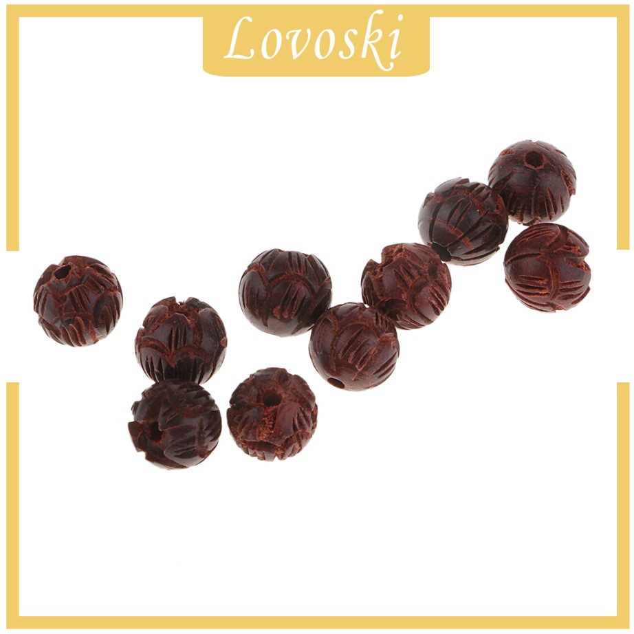 Chuỗi Hạt Gỗ Đàn Hương Hình Hoa Sen 6 / 8 / 10mm