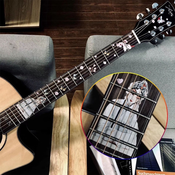 Sticker dán trang trí cần đàn guitar nhiều phong cách xinh đẹp để chọn