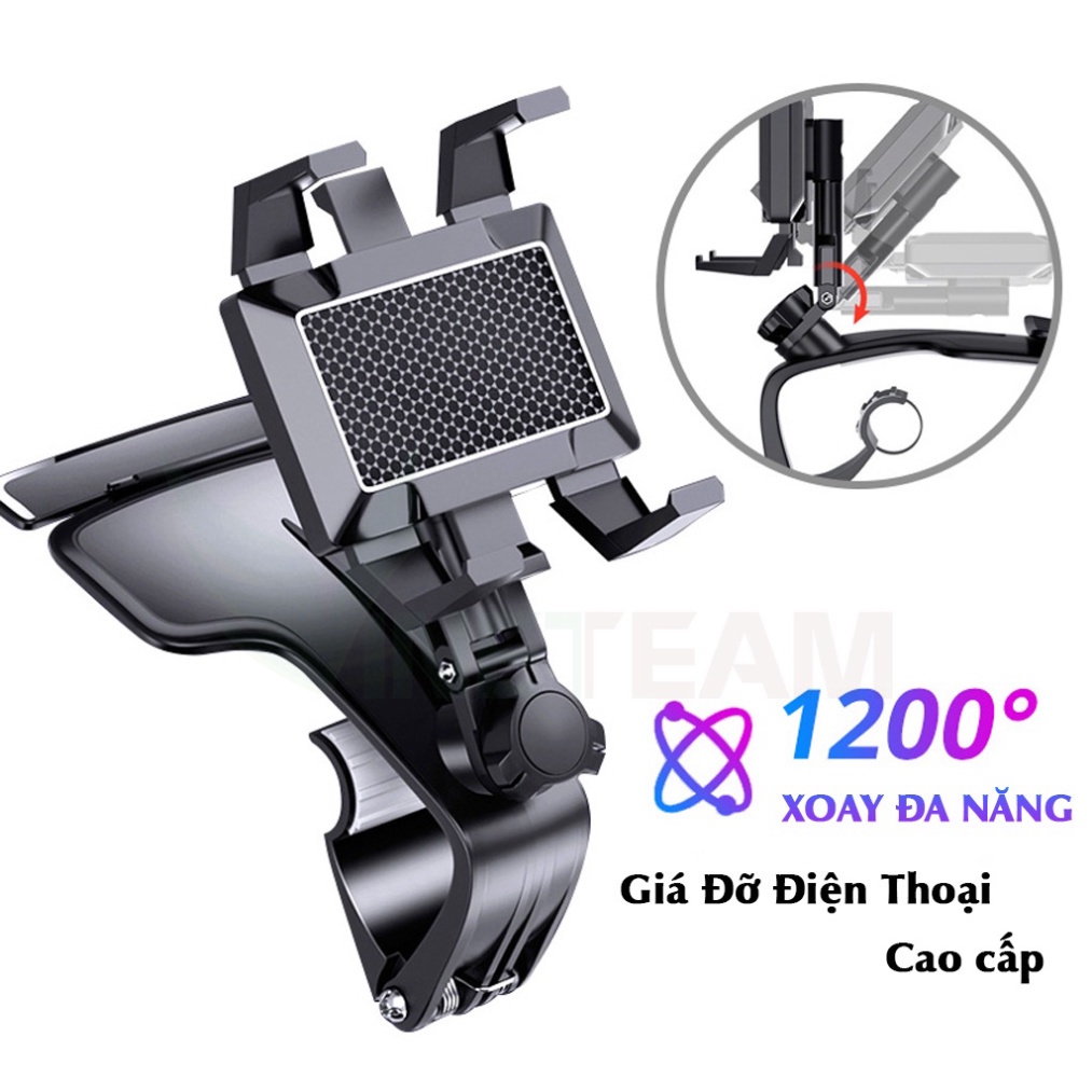 Giá đỡ điện thoại ô tô YB20-9, kẹp trên ô tô, xe máy... xoay 360 độ chống rung MSP 021