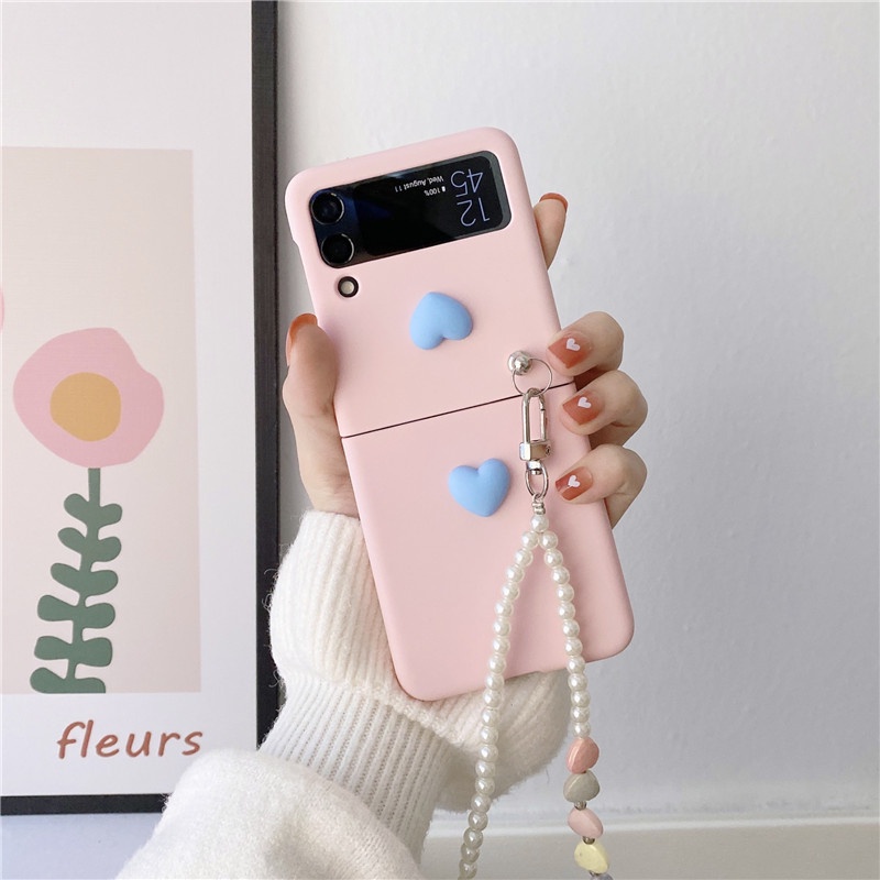Ốp Điện Thoại Chống Sốc Màu Macaron Thời Trang Dễ Thương Cho Samsung Galaxy Z Flip 3 5G Z Flip3 Zlip3 Samsung Z Flip3
